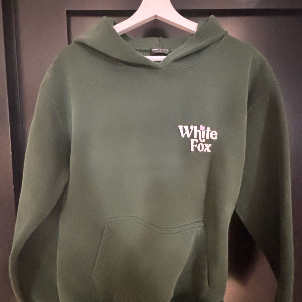 White Fox All You Need Is Love Hoodie Forest Green